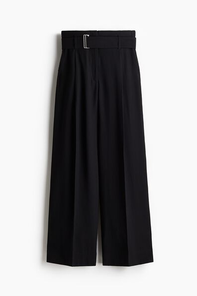 Wide belted trousers