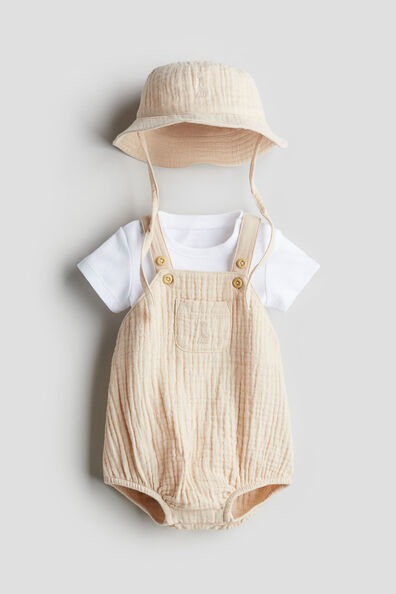 3 piece baby blue cotton set main image 0