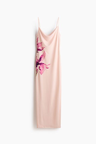 Cowl-neck strappy dress