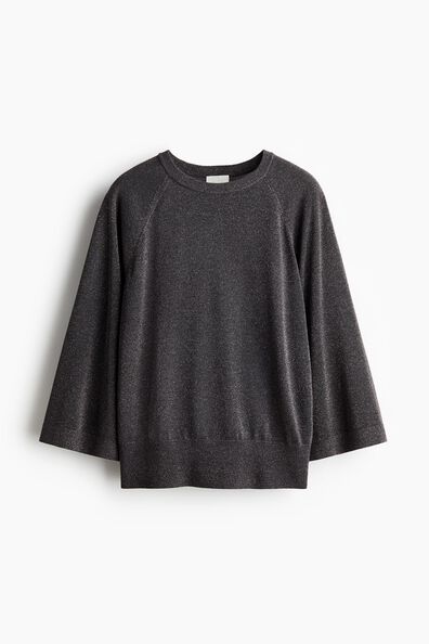 Fine-knit glittery top