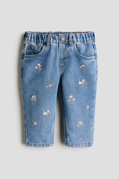 Embroidery-detail jeans