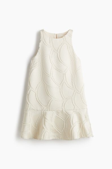 Jacquard-weave shift dress