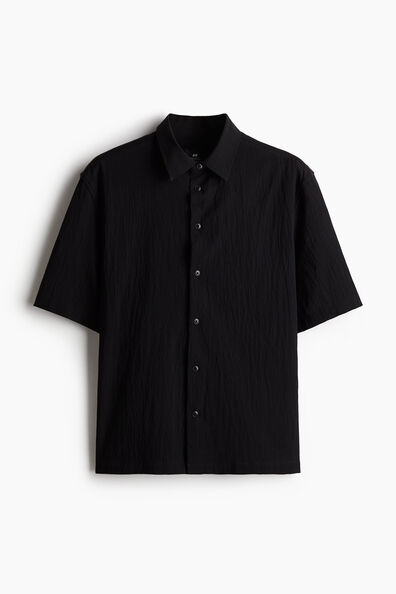 Regular Fit Crinkled short-sleeved shirt