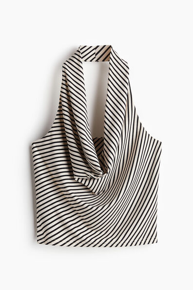 Crêpe halterneck top