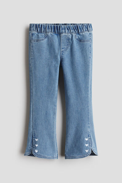 Embroidery-details denim jeggings