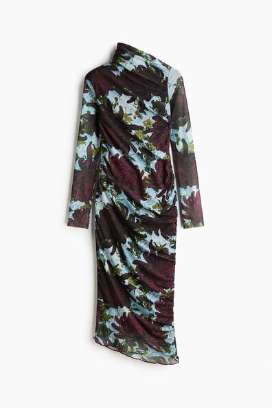 Asymmetric mesh dress