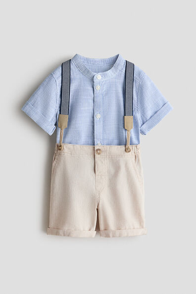 2-piece set with braces