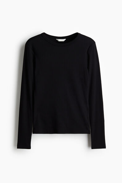 Ribbed cotton top