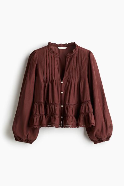 Pintucked blouse