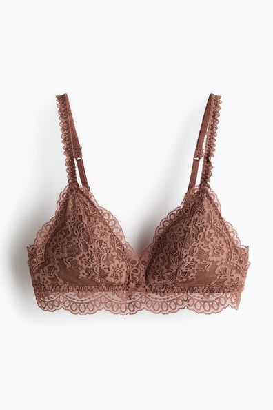Padded soft lace bra