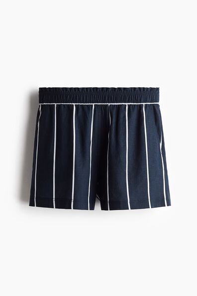 Linen-blend shorts