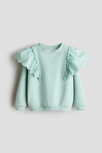 Frill-trimmed sweatshirt
