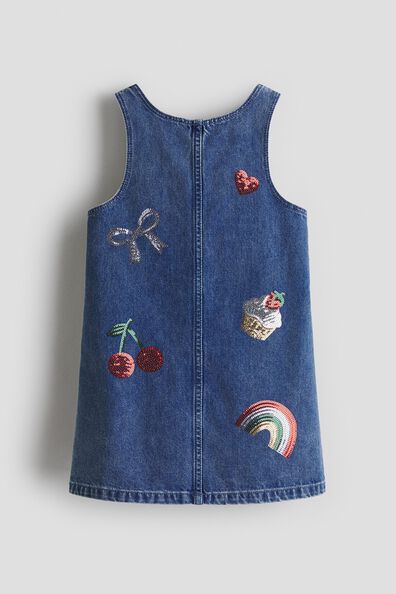 Denim pinafore dress