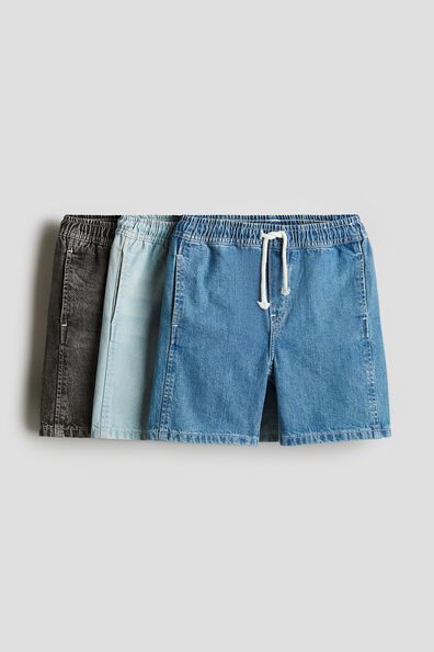 3-pack denim shorts