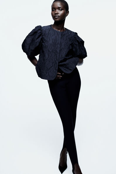 Balloon-Sleeved Blouse