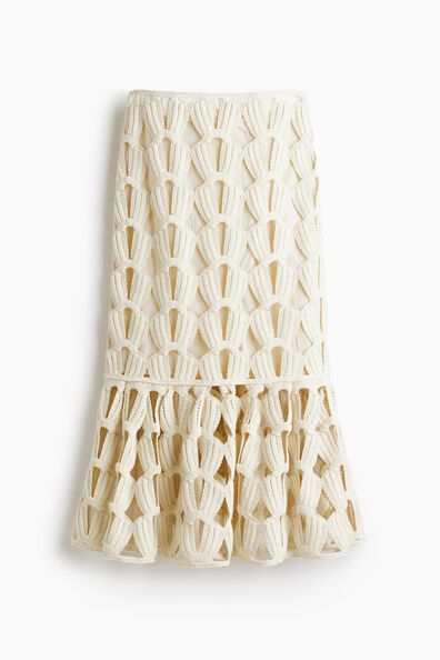 Crochet-look skirt