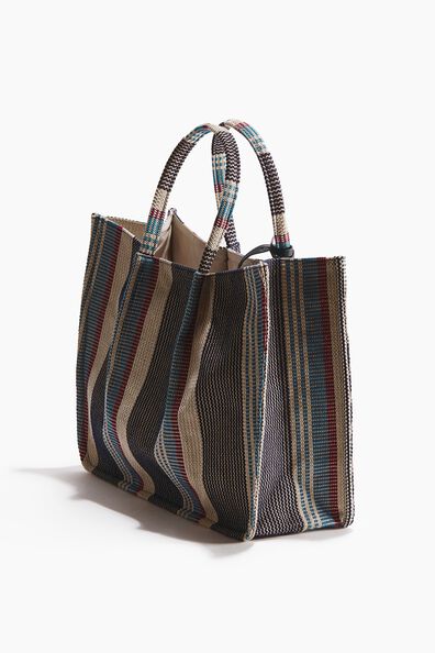 Jacquard-weave tote bag