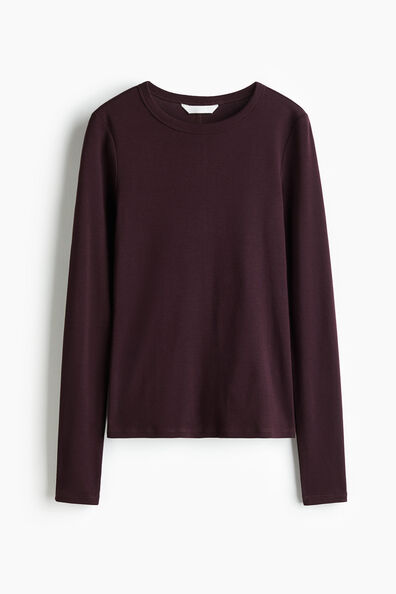 Long-sleeved jersey top