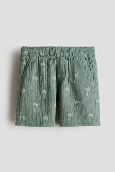 Cotton muslin shorts