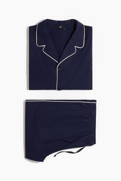 Cotton pyjama shirt and bottoms