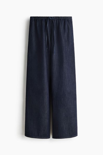 Denim drawstring trousers