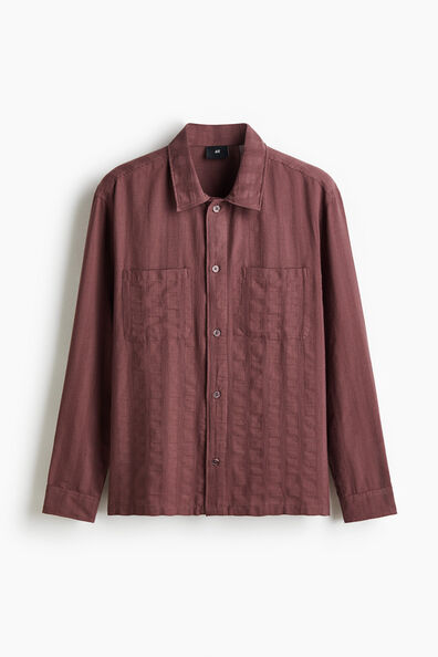 Regular Fit Textured cotton shirt