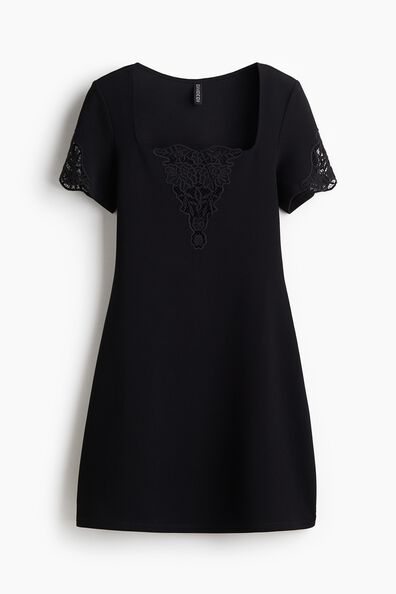 Embroidery-detail dress