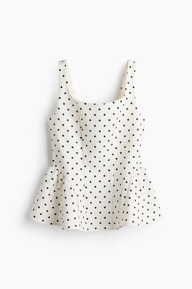 Square-neck peplum top