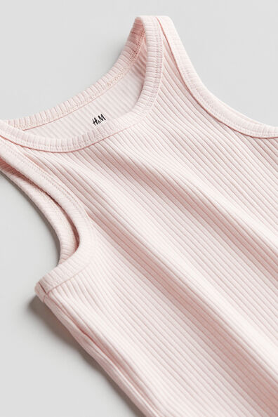 Ribbed cotton vest top