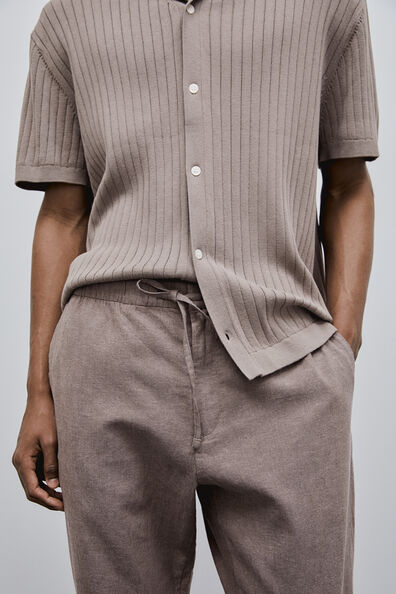 Regular Fit Linen-blend trousers
