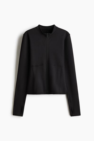 Warming zip-through sports jacket with DryMove™