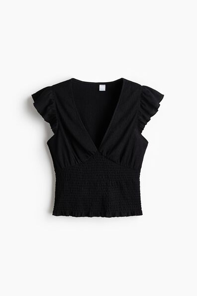 Textured jersey top