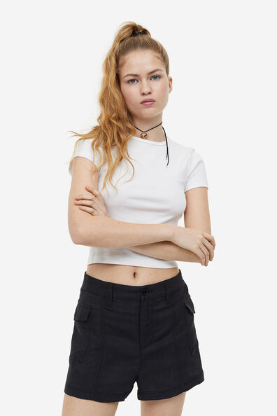 Linen In Paradise Cargo 9-Inch Shorts