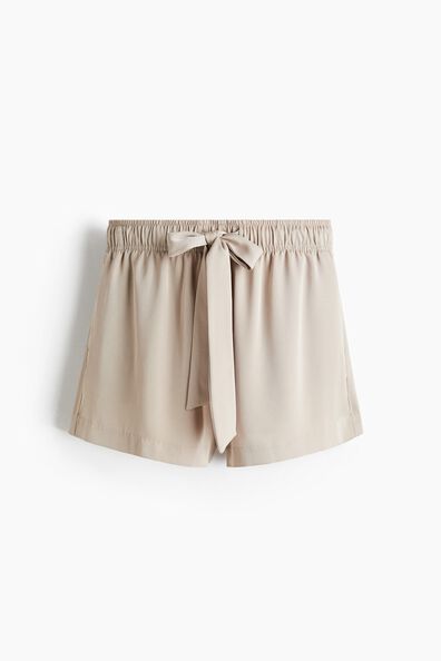 Twill drawstring shorts