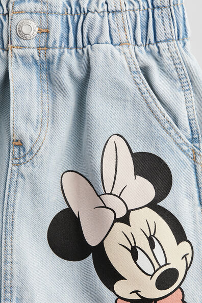 A-line denim skirt
