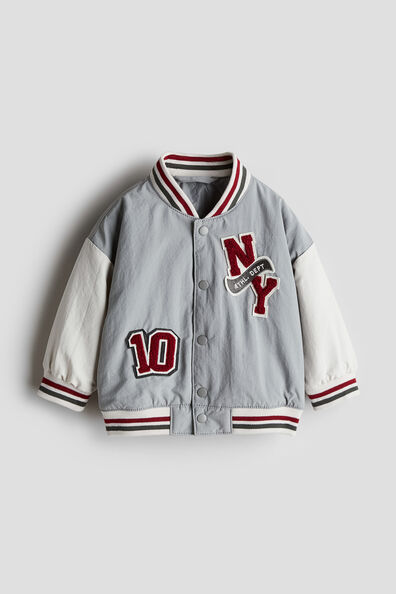 Padded baseball jacket