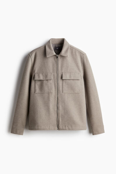Regular Fit Zip-through overshirt