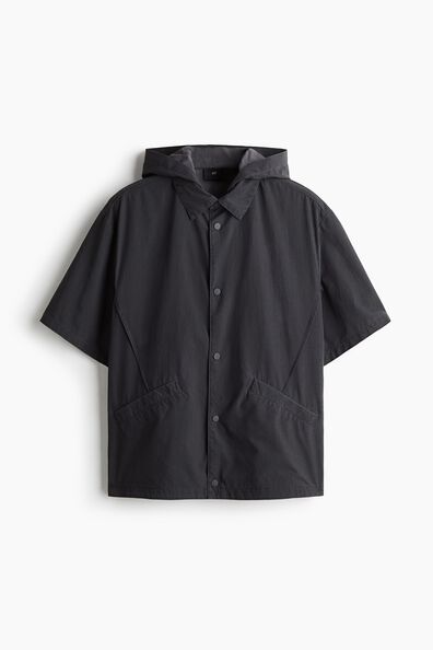 Loose Fit Short-sleeved nylon jacket