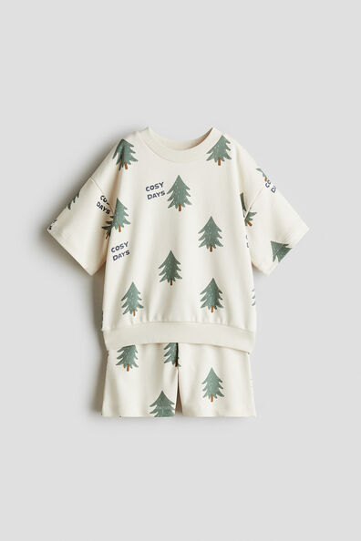 2-piece printed sweatshirt set