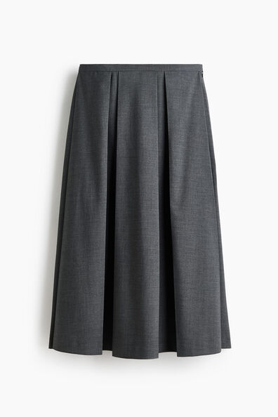 Pleated midi skirt