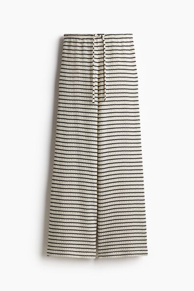 Textured-knit trousers
