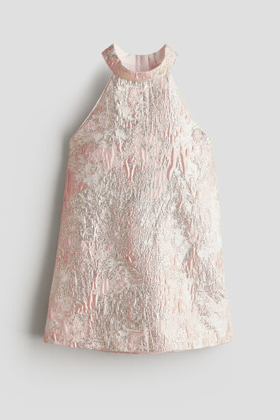 Jacquard-weave A-line dress