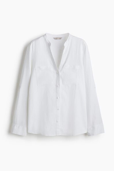 Linen-blend shirt