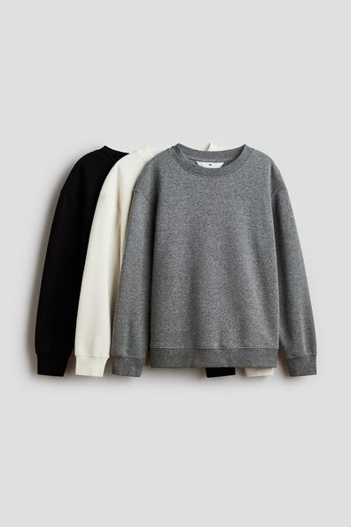3-pack brushed-inside sweatshirts