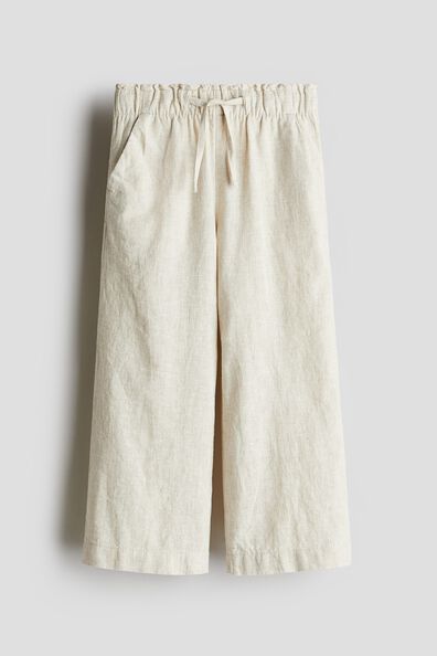 Linen-blend trousers