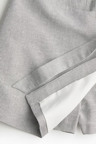 Linen-blend skort