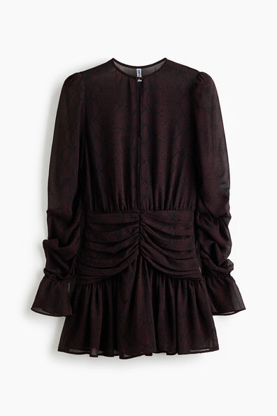 Ruched chiffon dress