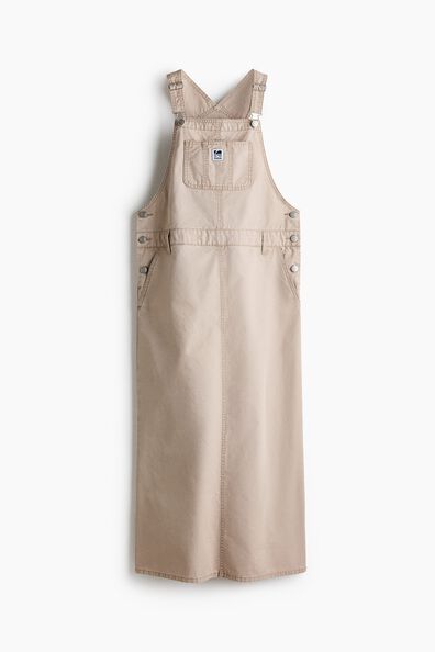 Twill dungaree dress