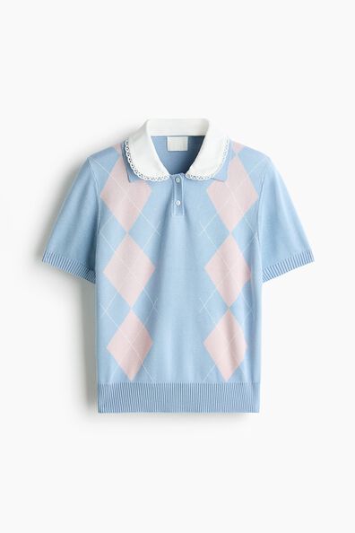 Layered-look polo shirt