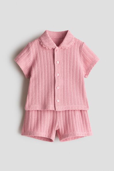 2-piece pointelle-knit set